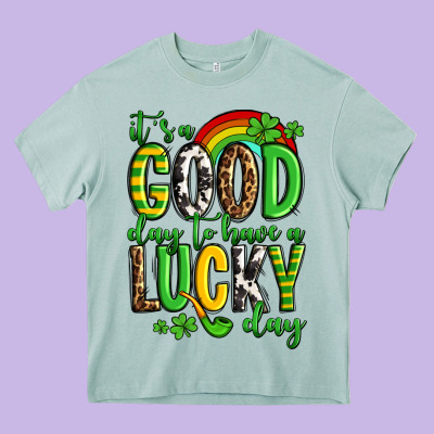 St. Patrick's It's A Good Day To Have A Lucky Day Heavy Core Tee Designed By Oliviacreatesart