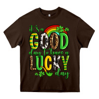 Chocolate Brown St. Patrick's It's a good day to have a lucky day Heavy Core Tee - OliviaCreatesArt