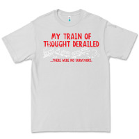 Dove Grey my train of thought derailed Premium Tee - linhVisuals