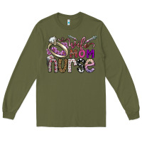Army Green wife mom nurse Long Sleeve Tee - SublimationCraftShop