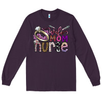 Plum wife mom nurse Long Sleeve Tee - SublimationCraftShop