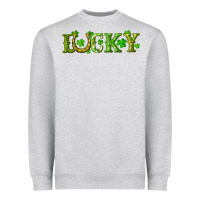 St. Patrick's Day Lucky With Clovers And Horseshoe Heavyweight Sweatshirt | Teevron