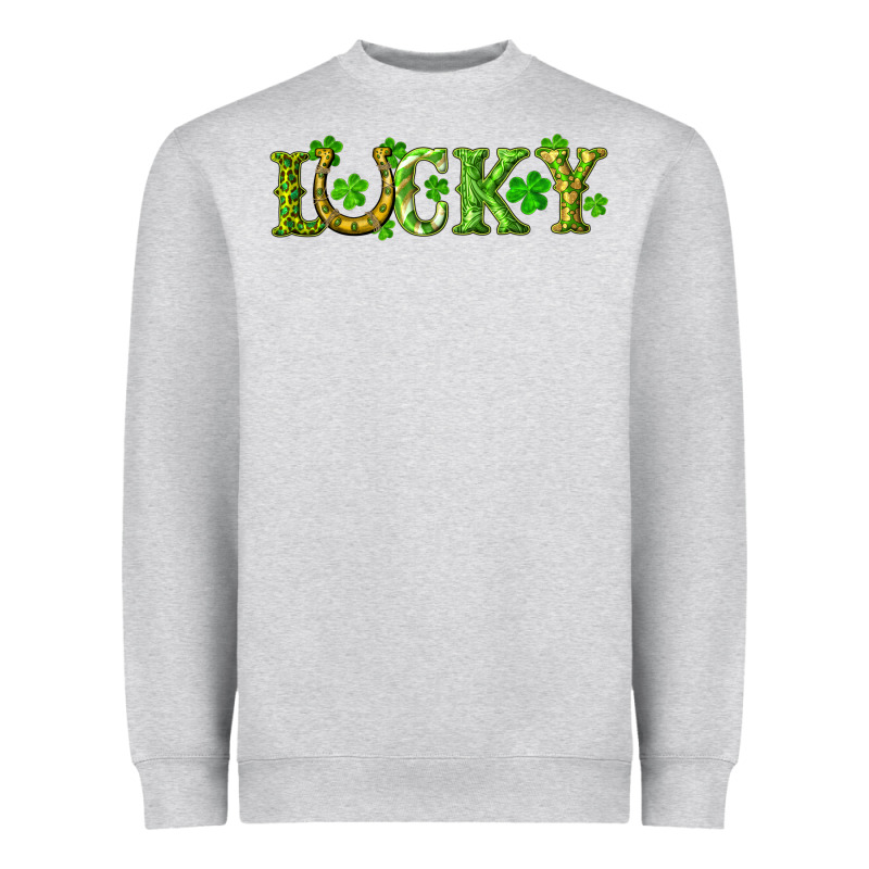 St. Patrick's Day Lucky With Clovers And Horseshoe Heavyweight Sweatshirt by RanaPortraitStore | Teevron