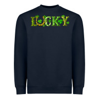 Navy st. patrick's day lucky with clovers and horseshoe Heavyweight Sweatshirt - RanaPortraitStore
