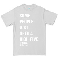 Dove Grey some people need a high five Premium Tee - linhVisuals
