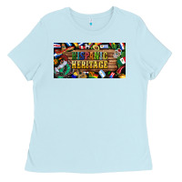 Baby Blue hispanic heritage license plate Ladies Tee - BundleAndBundleShop