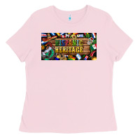 Bubblegum Pink hispanic heritage license plate Ladies Tee - BundleAndBundleShop