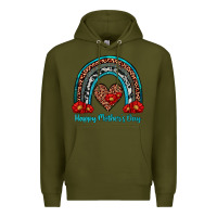 Army Green happy mother's day rainbow Premium Hoodie - Artiststas