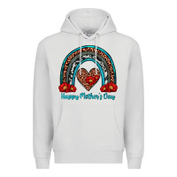 Dove Grey happy mother's day rainbow Premium Hoodie - Artiststas