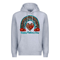 Heather Grey happy mother's day rainbow Premium Hoodie - Artiststas