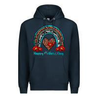 Navy happy mother's day rainbow Premium Hoodie - Artiststas