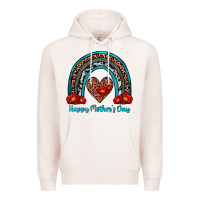 Pale Pink happy mother's day rainbow Premium Hoodie - Artiststas