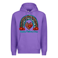 Purple happy mother's day rainbow Premium Hoodie - Artiststas