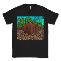 Black custom cactus and sunflowers leopard turquoise Classic Tee - Artiststas
