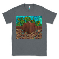 Charcoal Heather custom cactus and sunflowers leopard turquoise Classic Tee - Artiststas