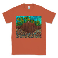Copper custom cactus and sunflowers leopard turquoise Classic Tee - Artiststas