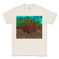 Natural custom cactus and sunflowers leopard turquoise Classic Tee - Artiststas