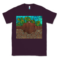 Plum custom cactus and sunflowers leopard turquoise Classic Tee - Artiststas