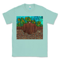 Seafoam custom cactus and sunflowers leopard turquoise Classic Tee - Artiststas