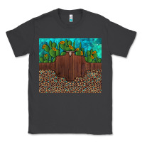 Smoke custom cactus and sunflowers leopard turquoise Classic Tee - Artiststas