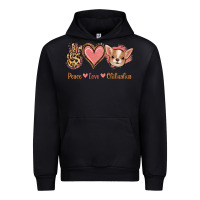 Black Peace Love Chihuahua Urban Hoodie - Jasminsmagicworld