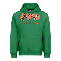 Emerald Peace Love Chihuahua Urban Hoodie - Jasminsmagicworld