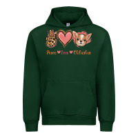 Forest Green Peace Love Chihuahua Urban Hoodie - Jasminsmagicworld