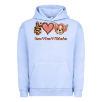 Pigment Grape Ice Peace Love Chihuahua Urban Hoodie - Jasminsmagicworld