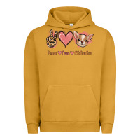 Pigment Peanut Butter Peace Love Chihuahua Urban Hoodie - Jasminsmagicworld