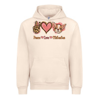 Sandshell Peace Love Chihuahua Urban Hoodie - Jasminsmagicworld