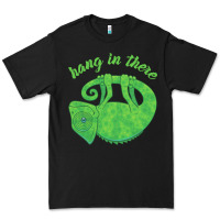 Black hang in there magical chameleon Premium Tee - linhVisuals