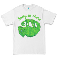 White hang in there magical chameleon Premium Tee - linhVisuals