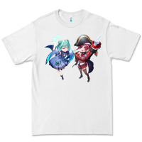 White Houshou Marine and Uruha Rushia Premium Tee - linhVisuals