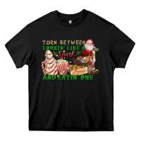 Black torn between lookin like a snack and eatin one Heavy Core Tee - FaDigitalArtStudio