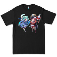 Black Houshou Marine and Uruha Rushia Premium Tee - linhVisuals