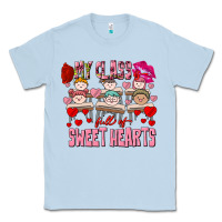 Dusty Blue Valentine's Day my class is full of sweet hearts Classic Tee - FaDigitalArtStudio