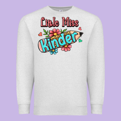 Little Miss Kindergarten Premium Sweatshirt Designed By Jasminsmagicworld