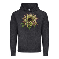 Vintage Black sun   fill purple sunflower Vintage Hoodie - LillyAllenDesigns