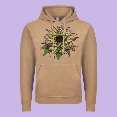 Sun   Fill Purple Sunflower Vintage Hoodie Designed By Lillyallendesigns