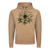 Vintage Coffee sun   fill purple sunflower Vintage Hoodie - LillyAllenDesigns