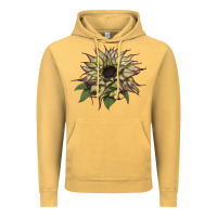 Vintage Mustard sun   fill purple sunflower Vintage Hoodie - LillyAllenDesigns