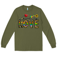 Army Green love is love Long Sleeve Tee - CowhideDigitalArt