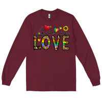 Burgundy love is love Long Sleeve Tee - CowhideDigitalArt