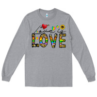 Heather Grey love is love Long Sleeve Tee - CowhideDigitalArt