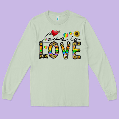 Love Is Love Long Sleeve Tee Designed By Cowhidedigitalart