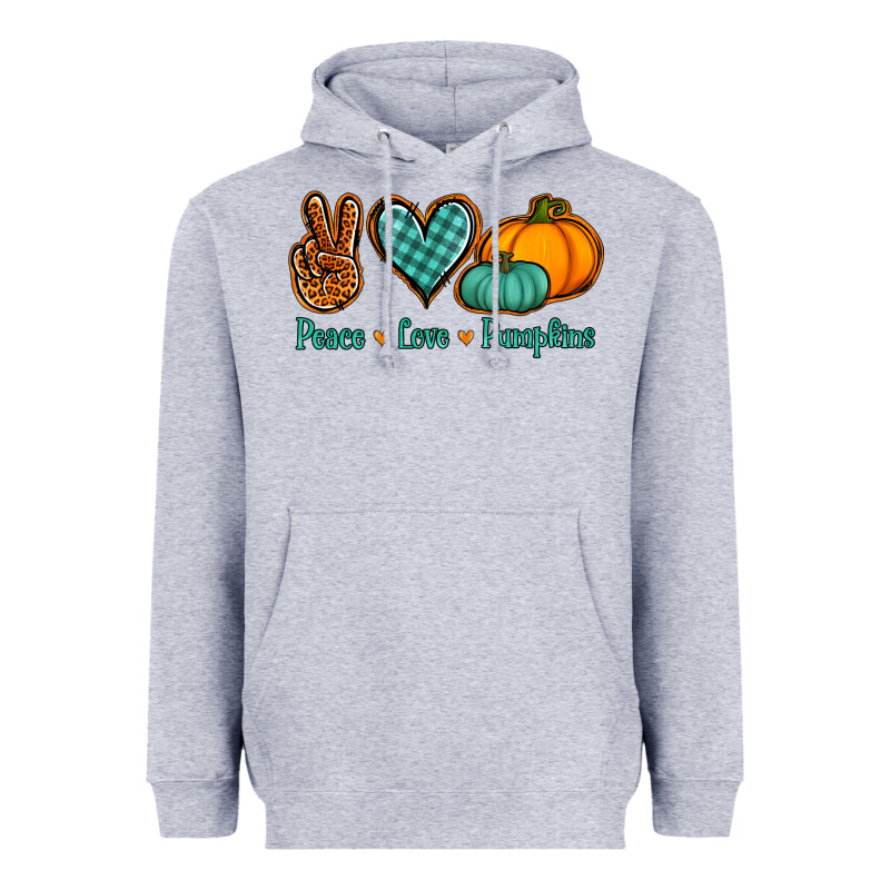 Peace Love Pumpkins Heavyweight Hoodie by Jasminsmagicworld | Teevron
