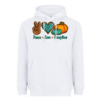 White peace love pumpkins Heavyweight Hoodie - Jasminsmagicworld