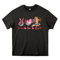 Asphalt peace love cupid Heavy Core Tee - RanaPortraitStore