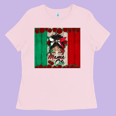 Mexican Messy Bun Mamacita Ladies Tee Designed By Bundleandbundleshop