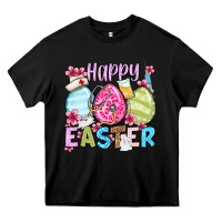Black Happy Easter eggs Heavy Core Tee - OliviaCreatesArt